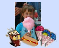 Popcorn, ice cones,  hotdogs, cotton candy  fundraising